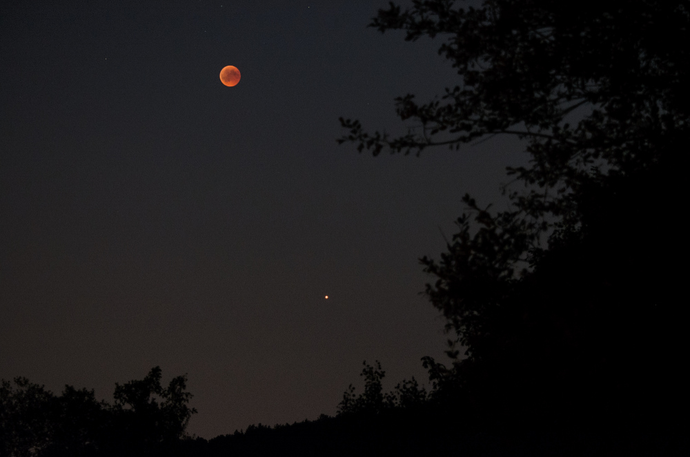 Blutmond mit Mars - Neubearbeitung