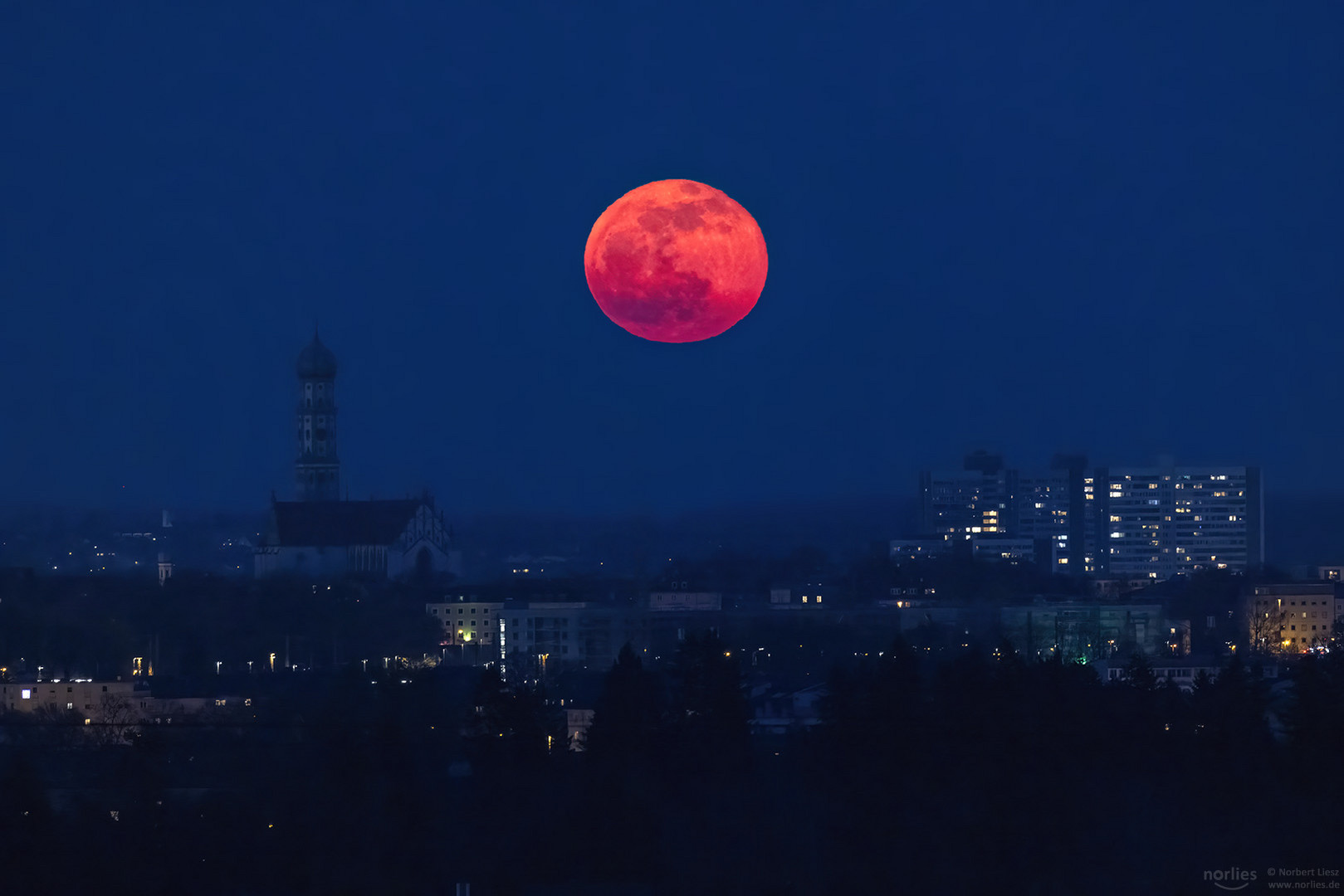 Blutmond über Augsburg