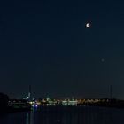 Blutmond über dem Rhein