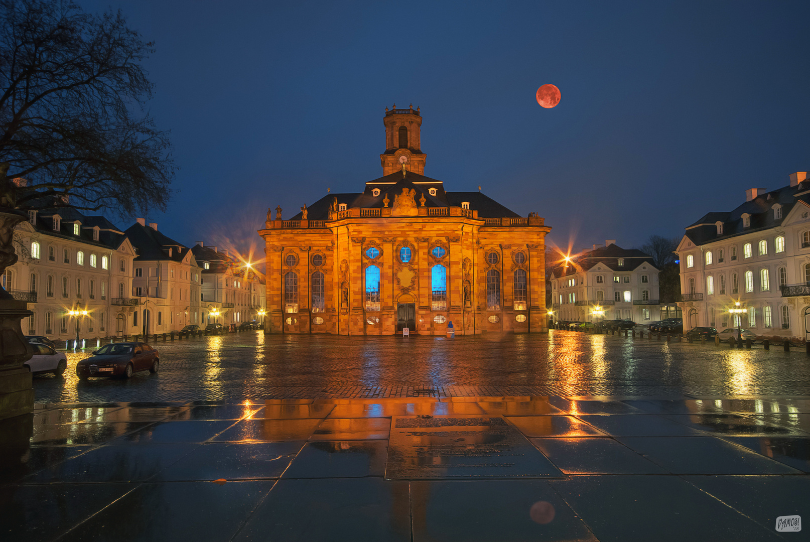 Blutmond-über-Ludwigskirche