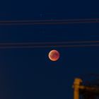 Blutmond vom Balkon aus aufgenommen