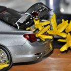 BMW 7er mit Blumen