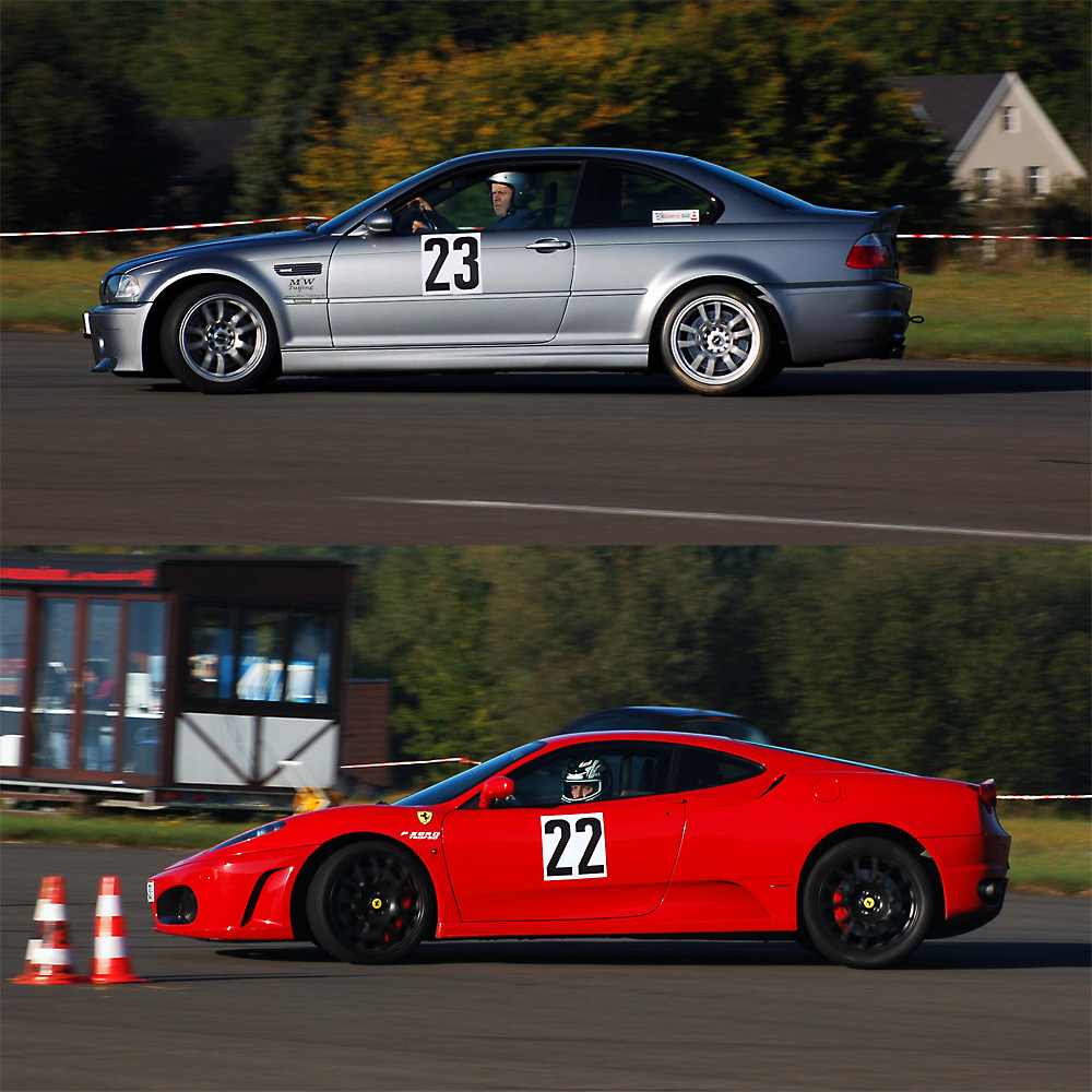 BMW CSL vs Ferrari F430, alias *schau mir in die Augen*, Baby :)