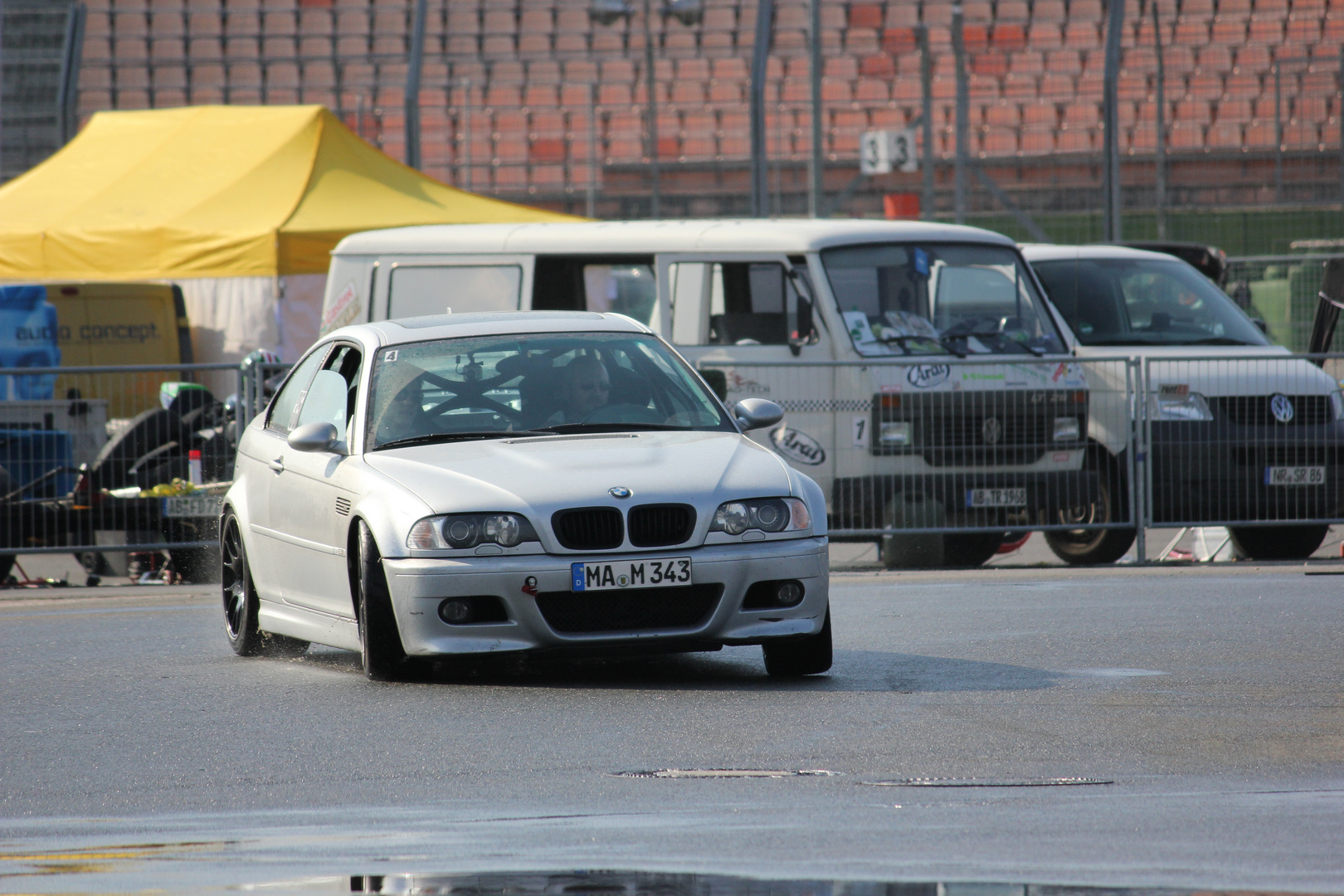 BMW M3 drifting.