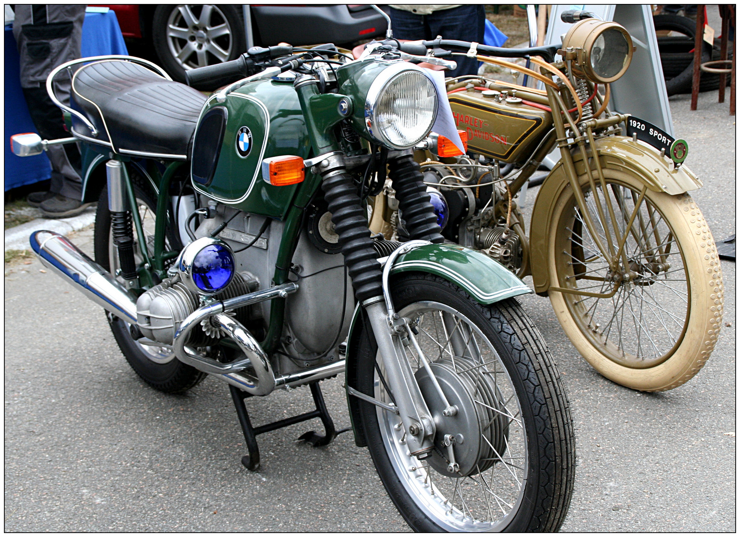 BMW R 50/5 und Harley Davidson 1920 Sport