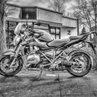 BMW R1 200R     Schwarzweiß-Zeichnung