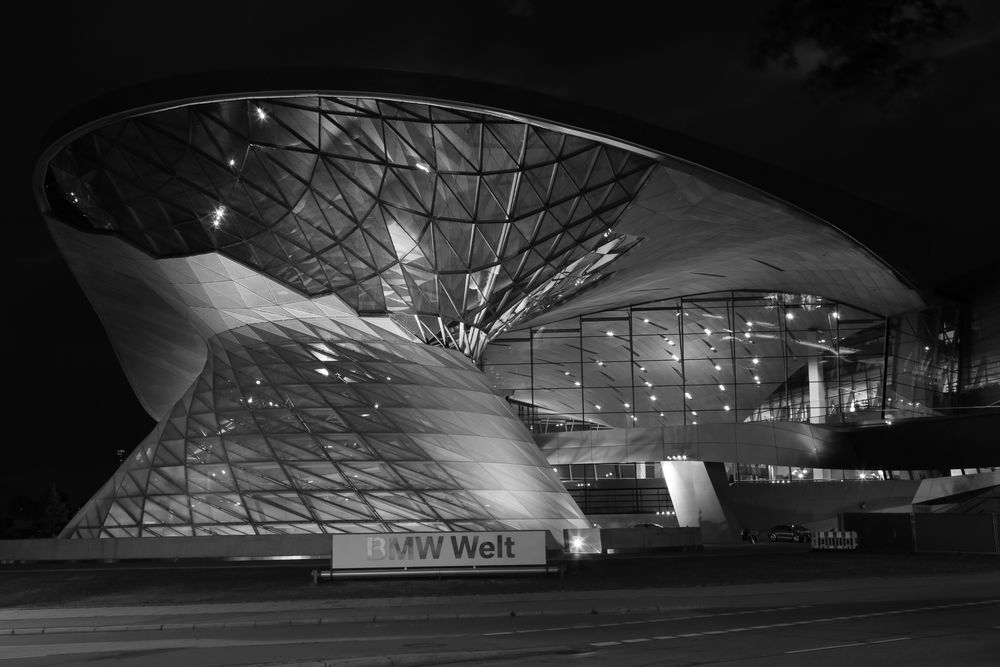 BMW Welt Schwarz Weiß