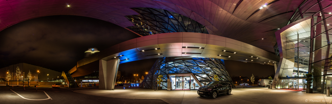 BMW World - in background Munich plant & Headquarter