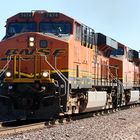 "BNSF Container Freight Train on its way through Holbrook"