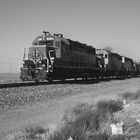 BNSF Freight Train passing Kramers Junction, Mojave Desert, CA