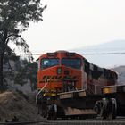 BNSF Trailer and All Purpose Cars Train running downhill the Tehachapi Loop...