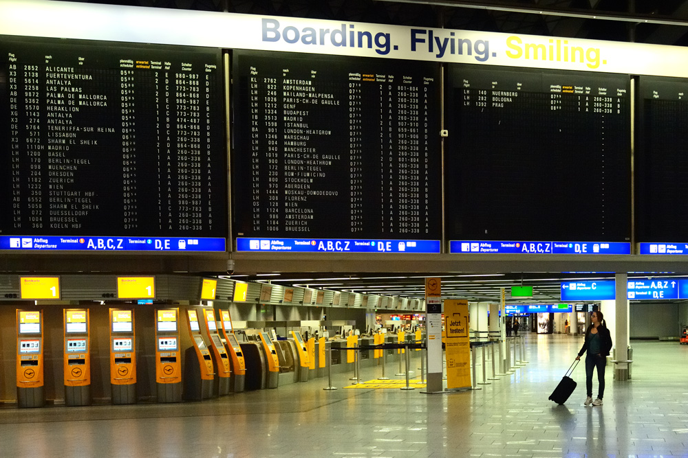 Boarding, Flying, Smiling