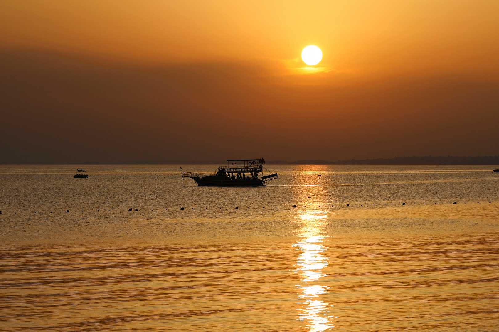 Boat at Sundown - Side - Antalya - Manavgat - Turkey