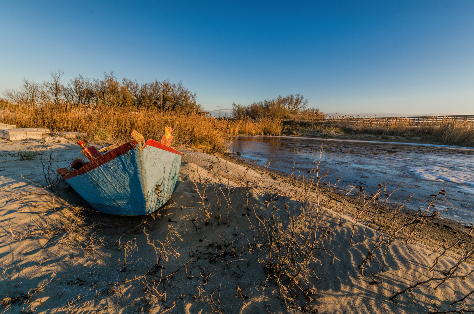 Boat at sunset