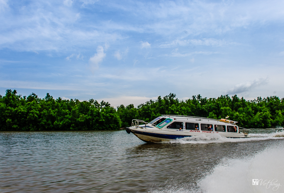 Boat car on river