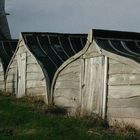 Boat huts on Holy Island