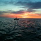 Boat in sunset