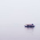 boat in the morning mist