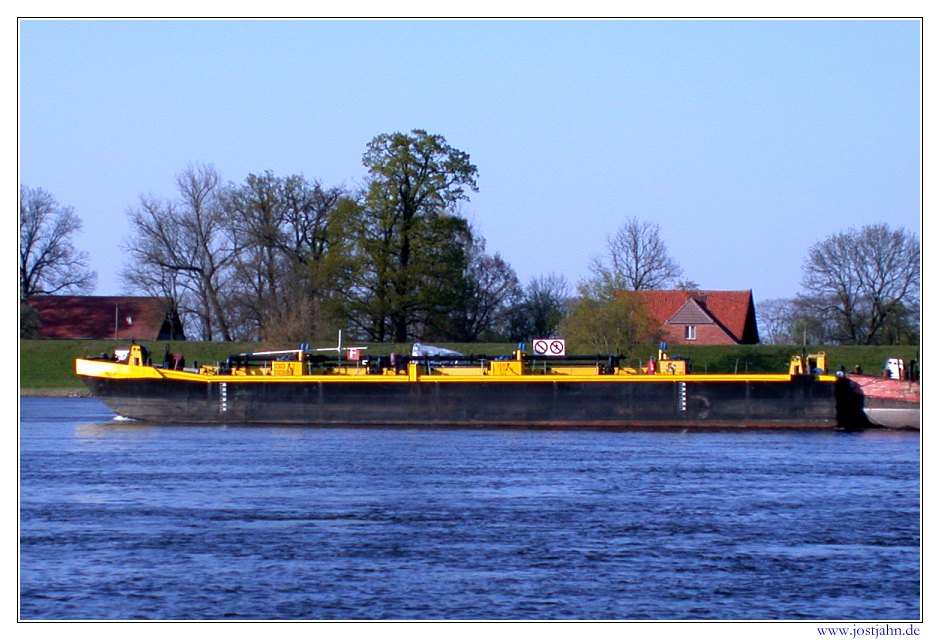 Boat in the river elbe near Gorleben