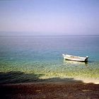 Boat on a silent sea in Dalmatia