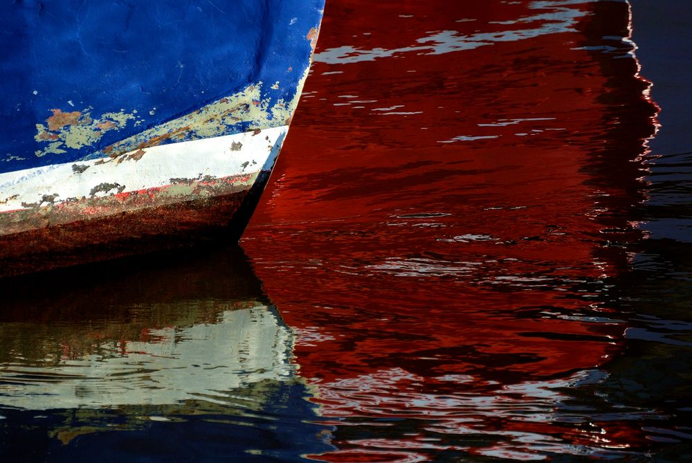 boat on the water.