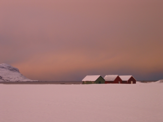 Boathouses overlooking the Northsea