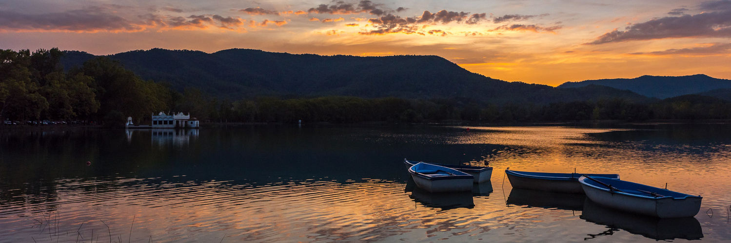 Boats at sunset