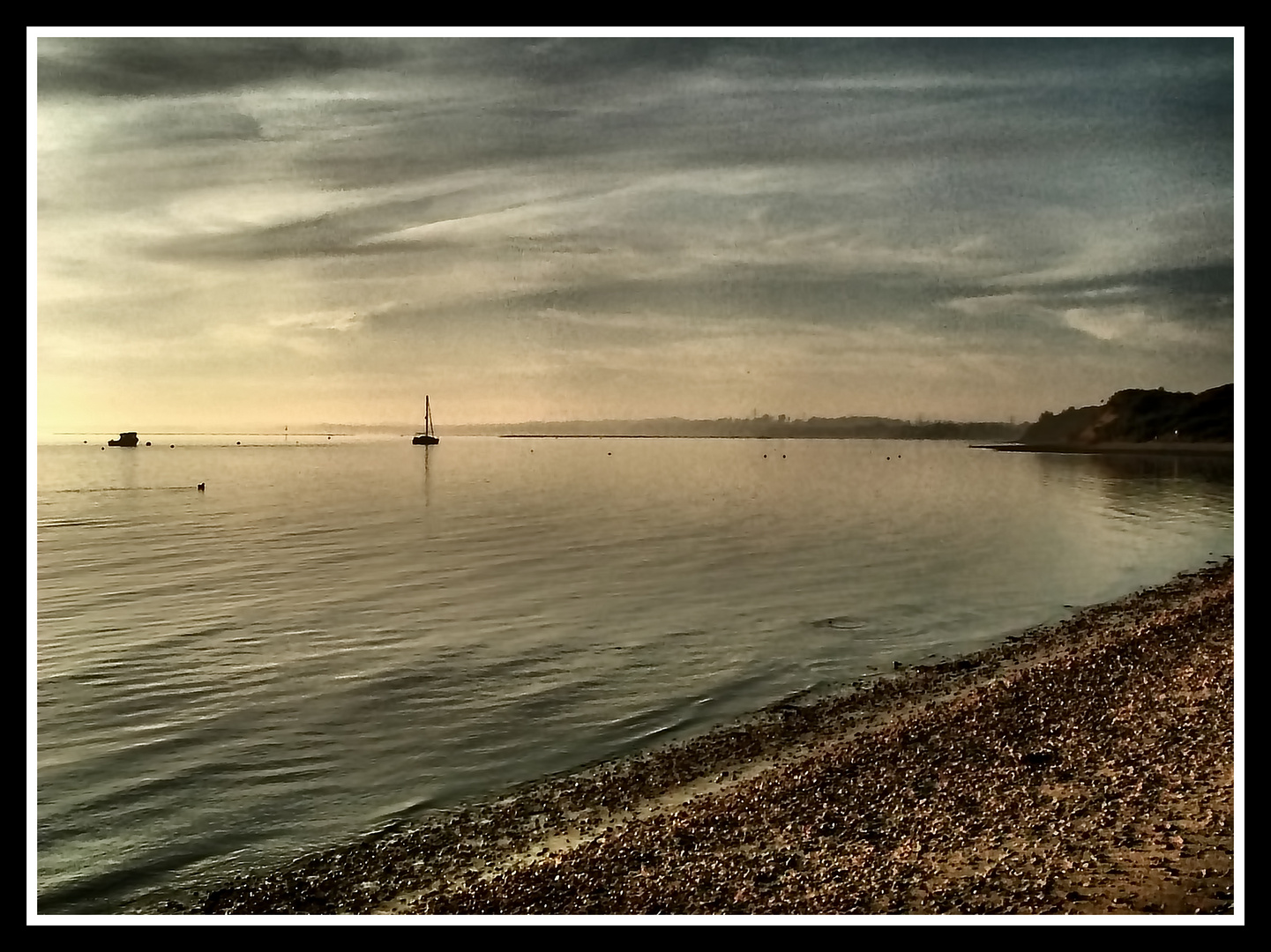 Boats at sunset