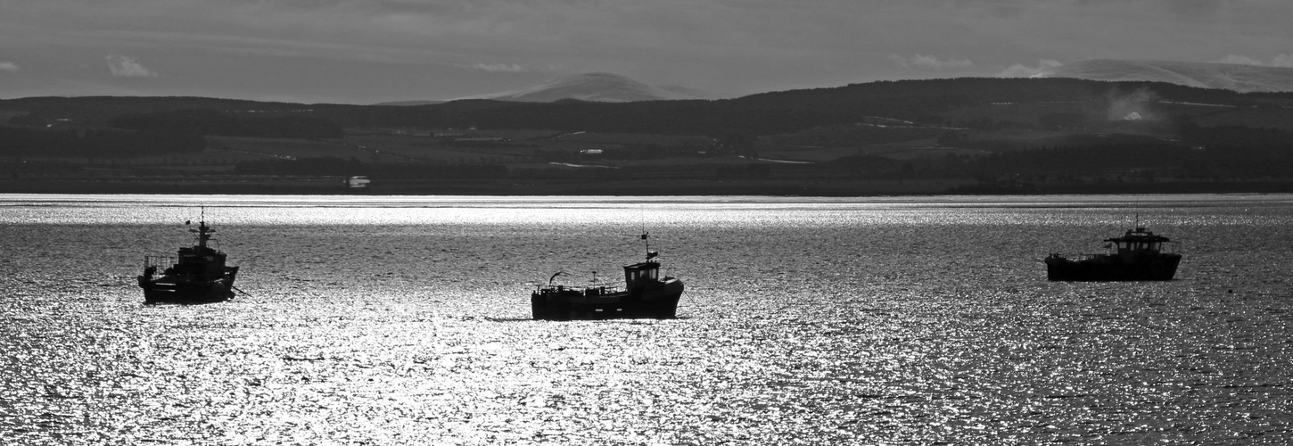 boats off holy island