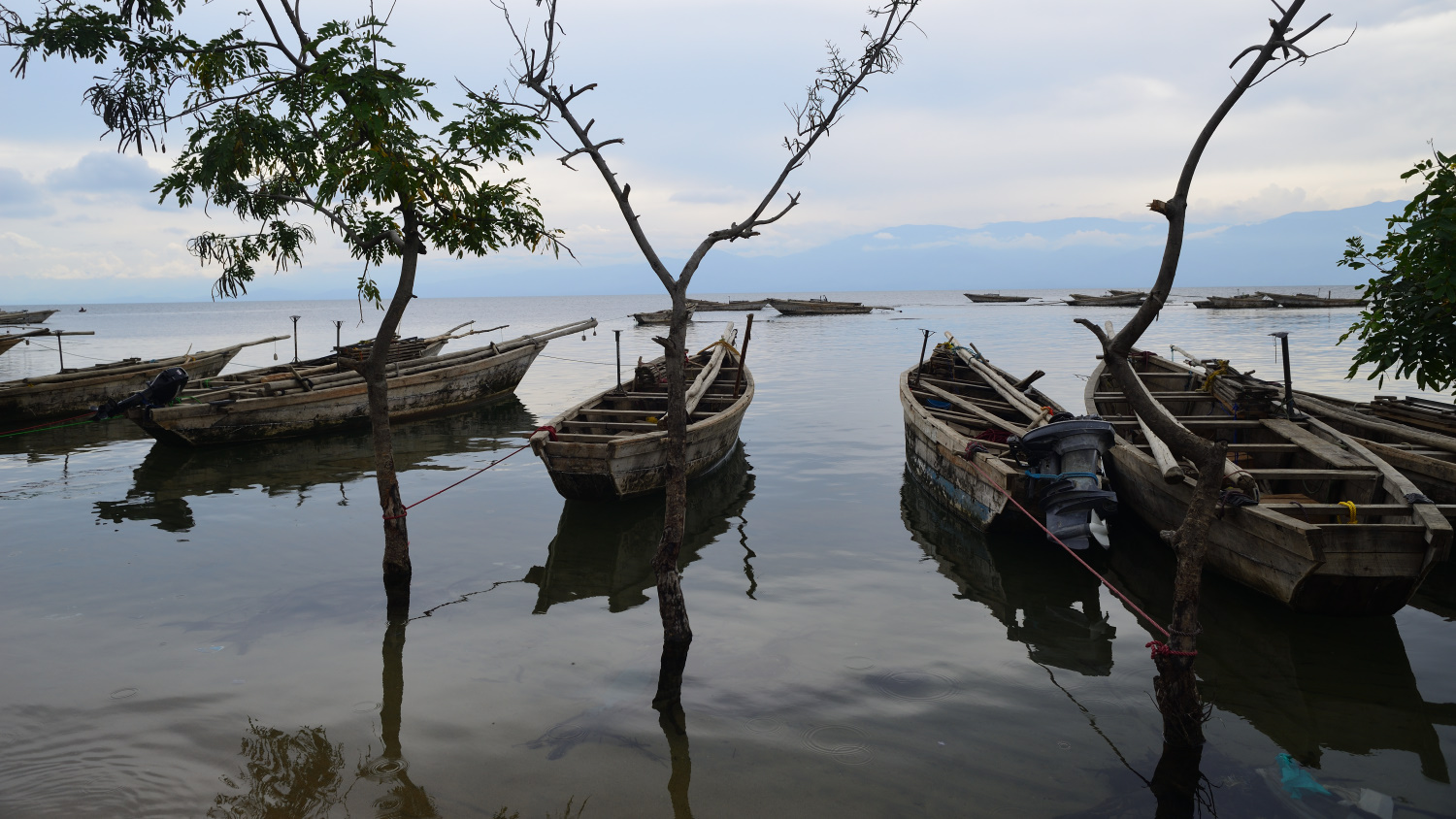 Boats on Lake Tanganyika