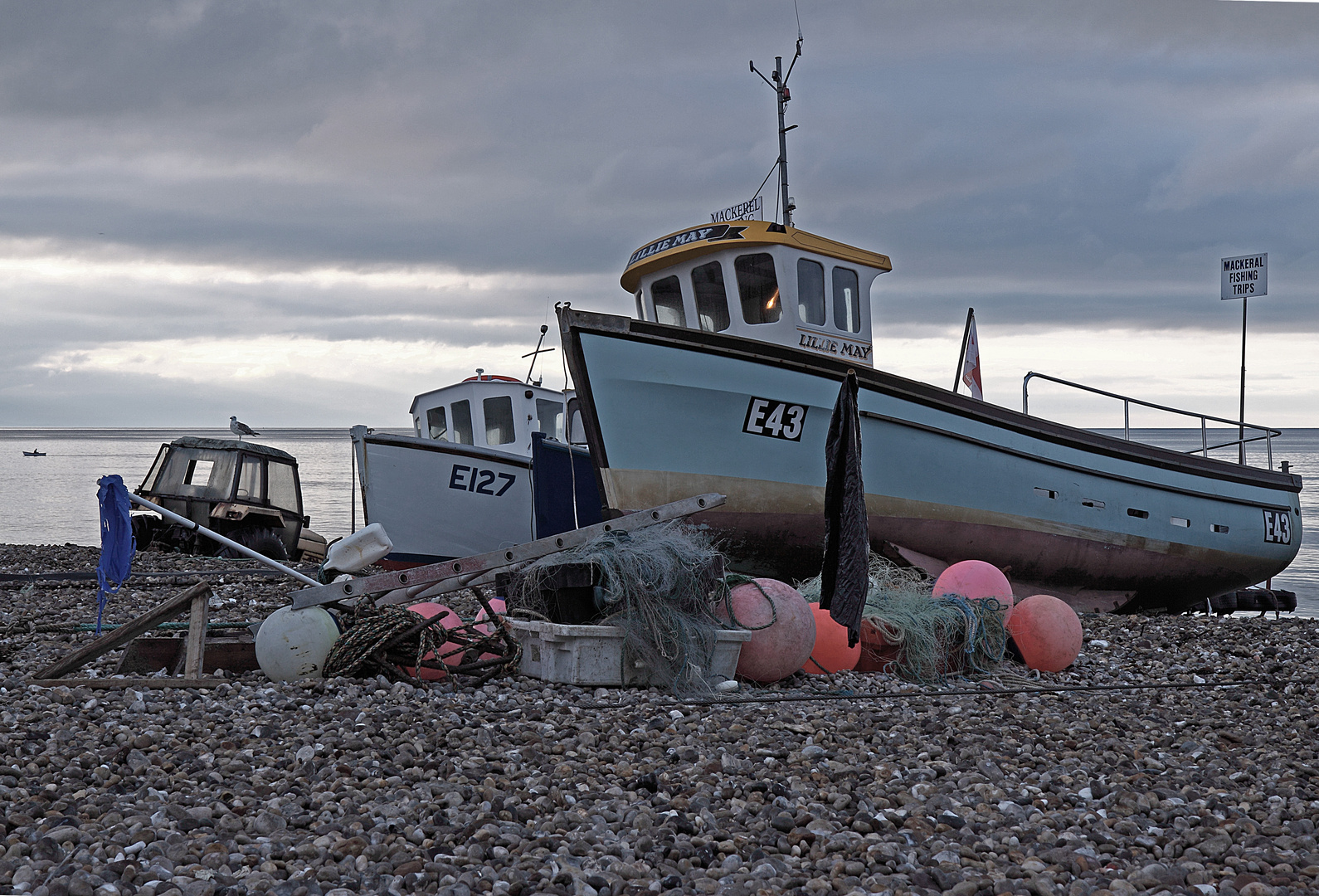 Boats on the beach ...