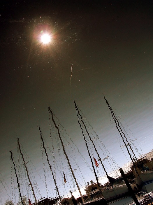 boats reflected