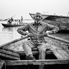 Boatsman on the Ganges River