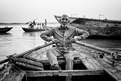 Boatsman on the Ganges River