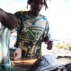 "Bob Marley" als Fischverkäufer