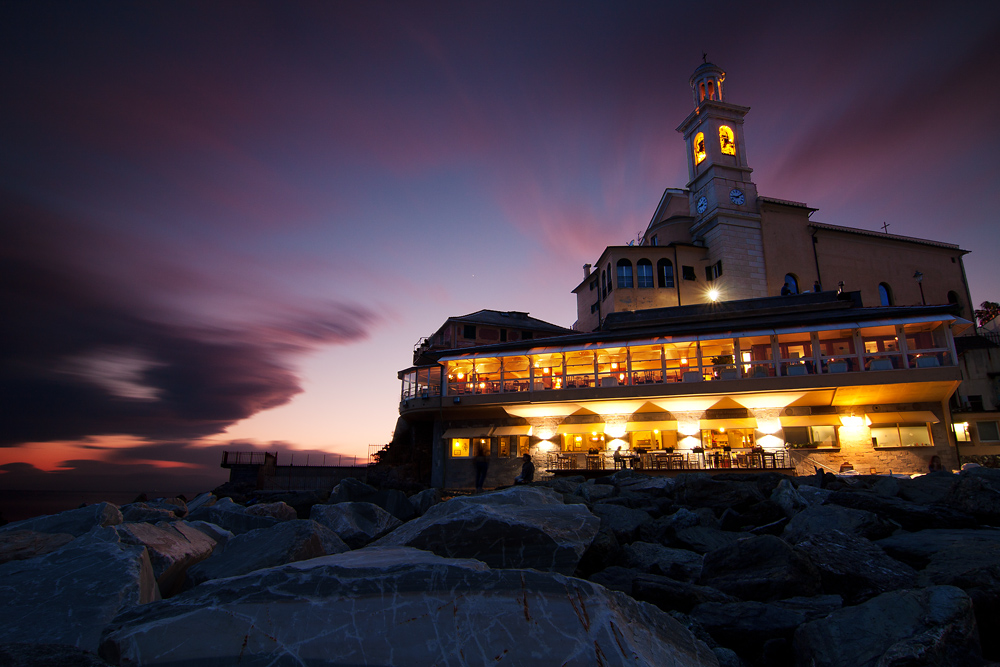 Boccadasse bei Nacht