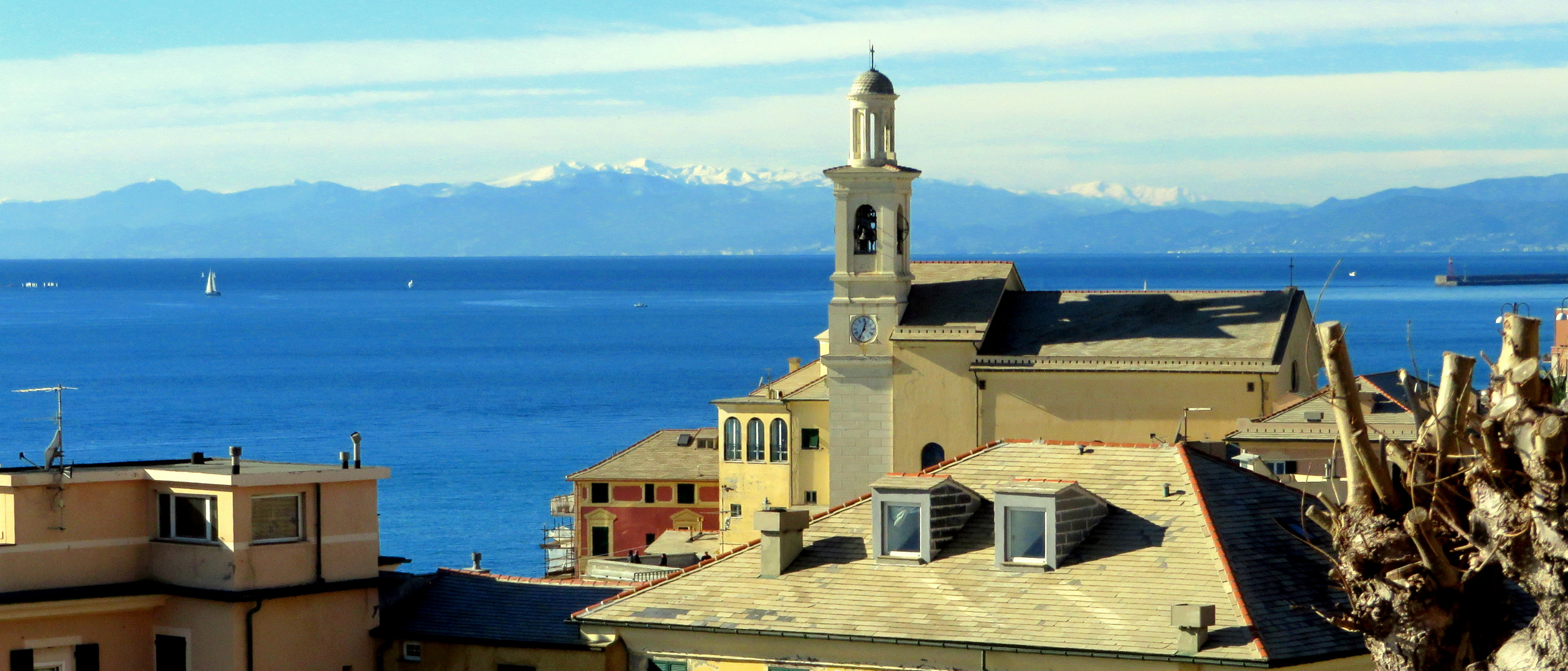 Boccadasse et le golf de Genes