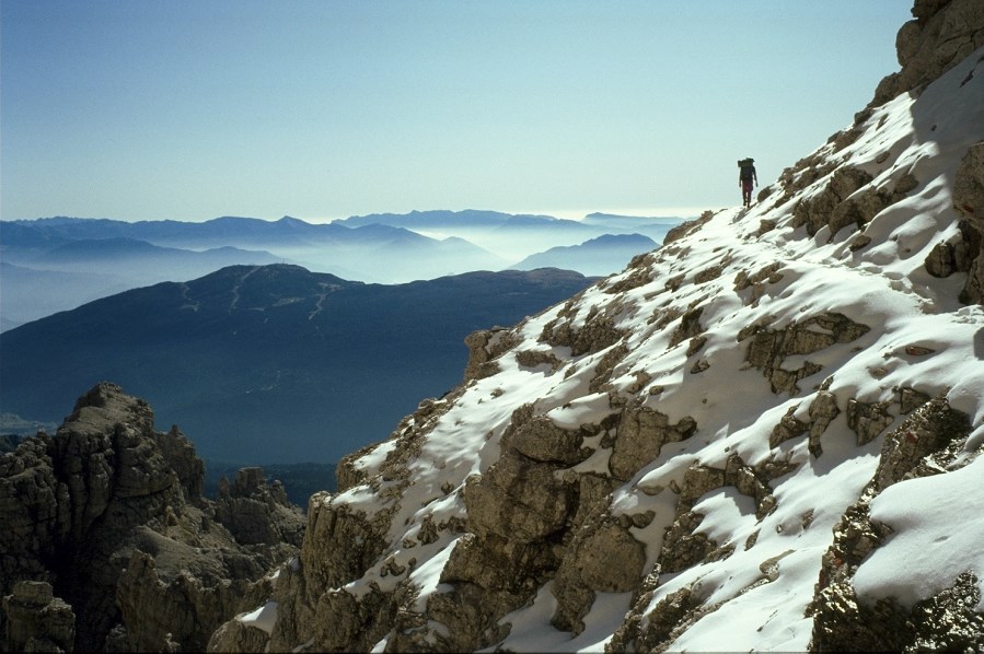 "Bochette Weg" in der Brenta, Italien im November 1991