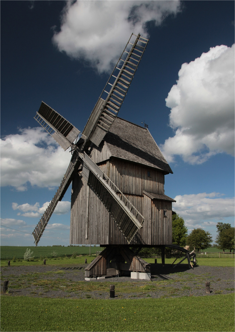 Bockwindmühle auf dem historischen Schlachtfeld