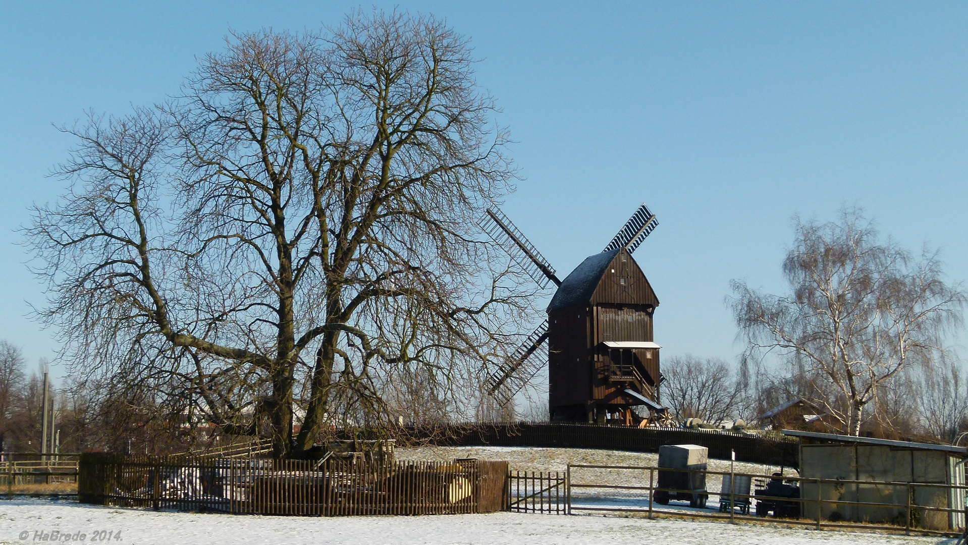 Bockwindmühle bei gefühlten -14 Grad Celsius