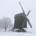 Bockwindmühle im dichten Nebel 