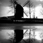 Bockwindmühle im Gegenlicht