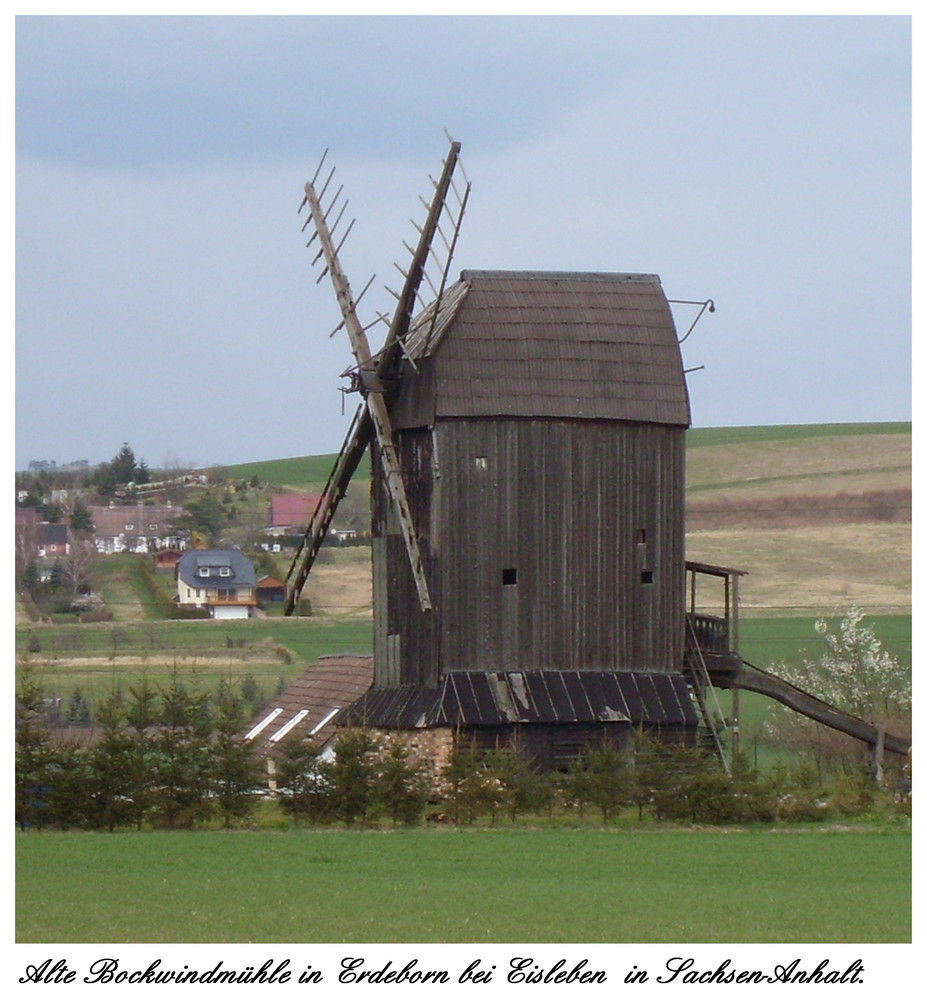 Bockwindmühle in Erdeborn ;Sachsen-Anhalt.