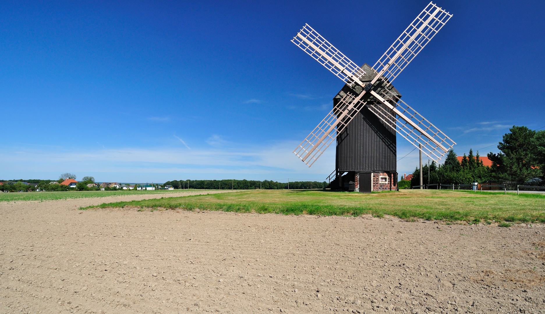 Bockwindmühle Kühnitzsch Frontansicht