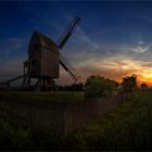 Bockwindmühle Wulferstedt im Sonnenuntergang