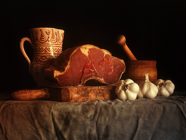 Bodegón con cecina...