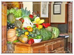 Bodegon de frutas y verduras