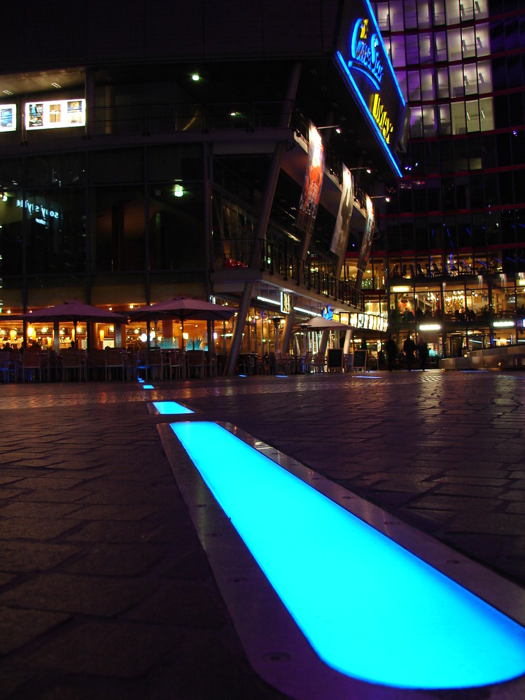 Bodenbeleuchtung am Potsdamer Platz