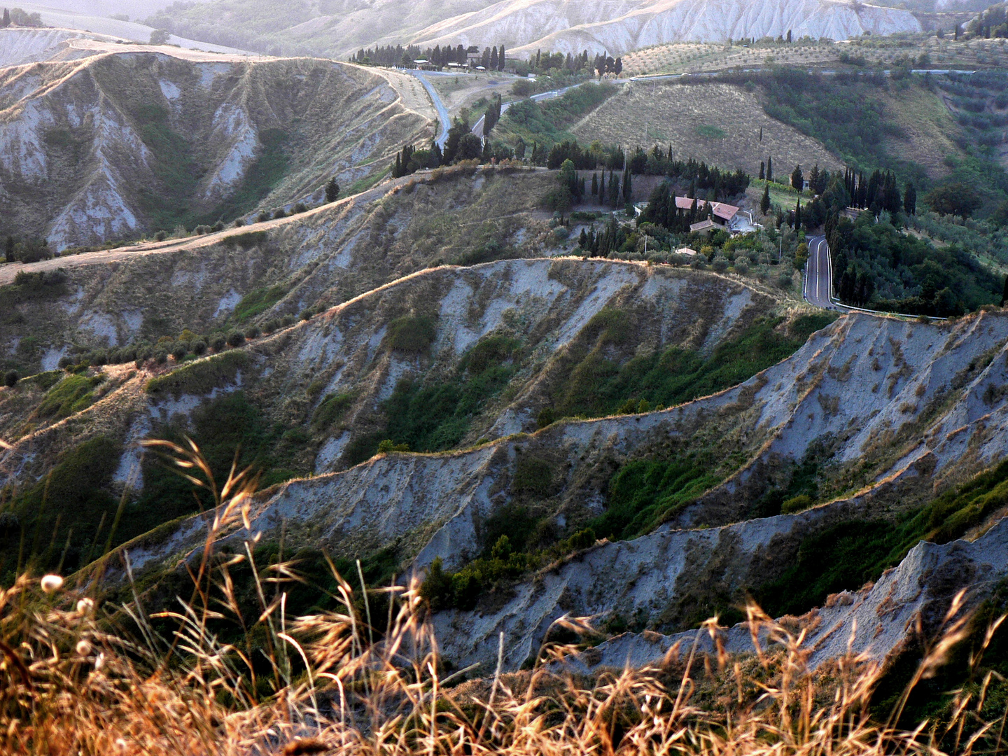 Bodenerosion bei Volterra, Italien