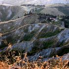 Bodenerosion bei Volterra, Italien